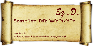 Szattler Dömötör névjegykártya